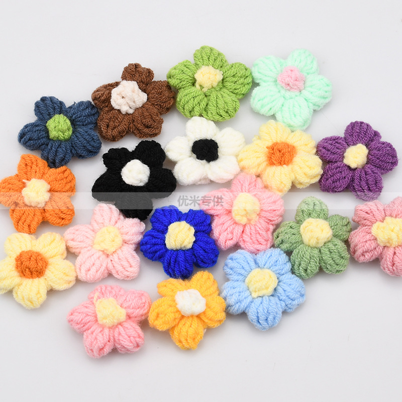 Handmade Crochet Five Petal Fl - огляд і ціна Applique Patch Flower