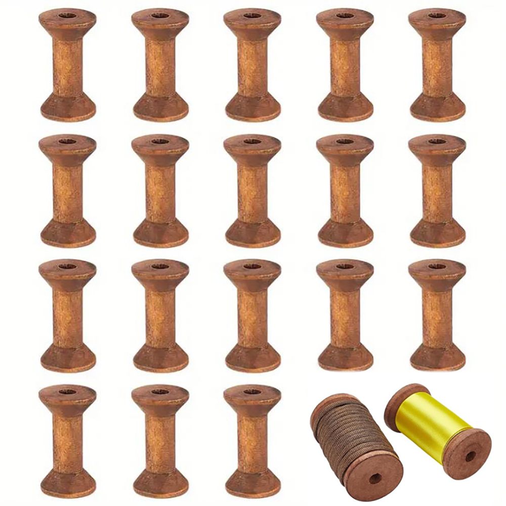 10/20Pcs Mini Wooden Bobbins E - огляд і ціна Organza Ribbon Spool
