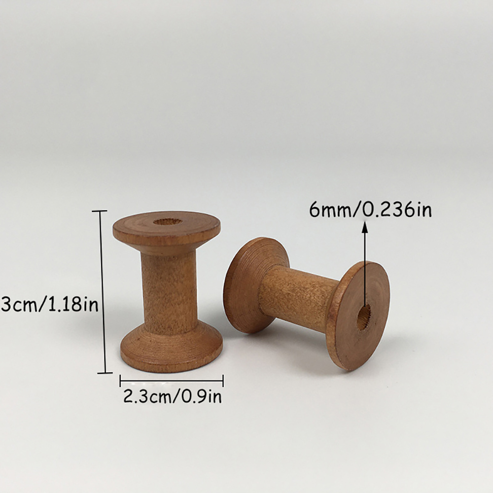 10/20Pcs Mini Wooden Bobbins E - огляд і ціна Organza Ribbon Spool