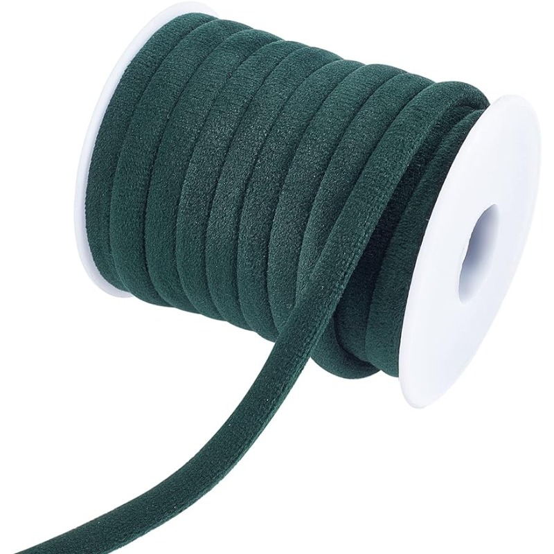 1 Roll 10m 8mm Dark Green Velv - огляд і ціна Velvet Ribbon Roll
