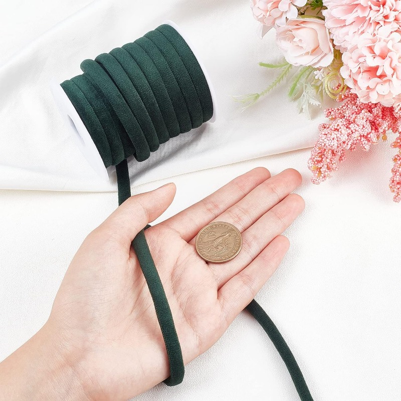 1 Roll 10m 8mm Dark Green Velv - огляд і ціна Velvet Ribbon Roll