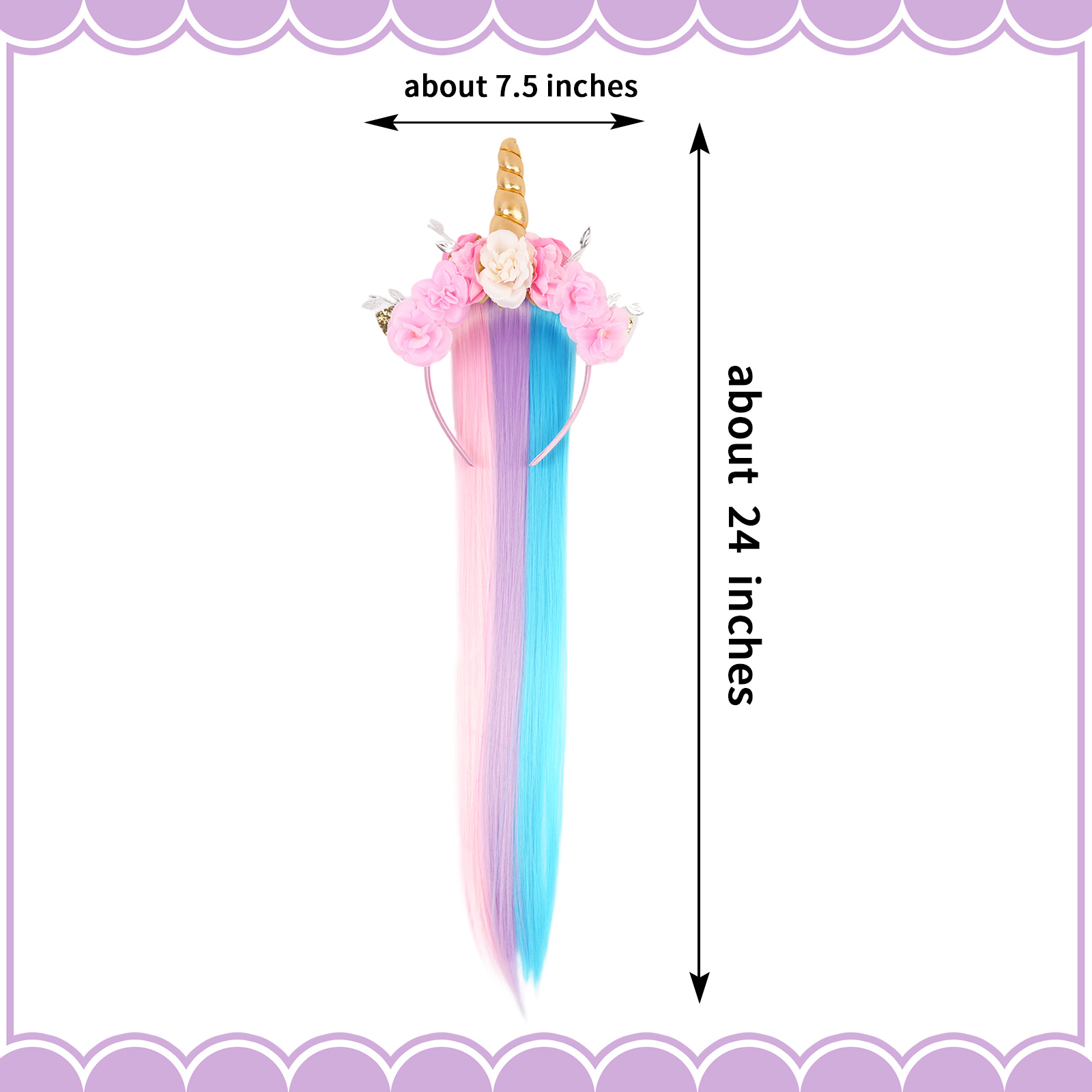 Rainbow Unicorn Lace Gradient  - огляд і ціна Tassel Fringe Trim