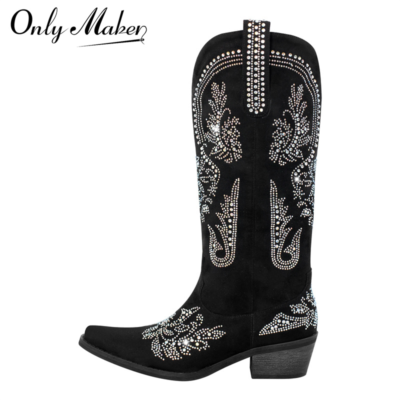 Onlymaker Women Pointed Toe Rh - огляд і ціна Sew On Rhinestone